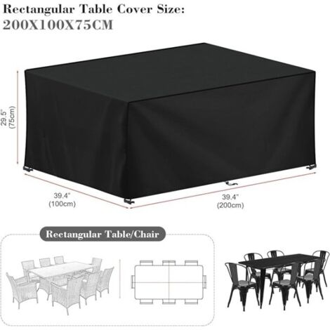 Funda Impermeable para Muebles de Jardín | Protección UV, Lluvia y Polvo para Exterior