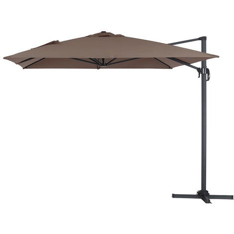 Sombrilla Excéntrica Rectangular 3x4M de Aluminio  Parasol Grande para Jardín y Terraza