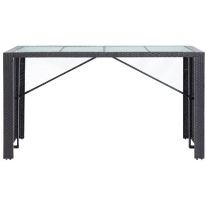 Conjunto de Bar para Jardín 9 Piezas  Mesa Alta y Sillas de Ratán Sintético para Exterior