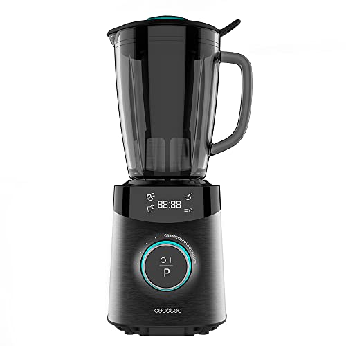 Cecotec Batidora de Vaso Power Black Titanium 2000MAX Mix Go. Potência Máxima de 2000W, Acabamentos em Acero Inoxidable, Cuchilla com Revestimento de Titanio Negro, Capacidade 1,5L