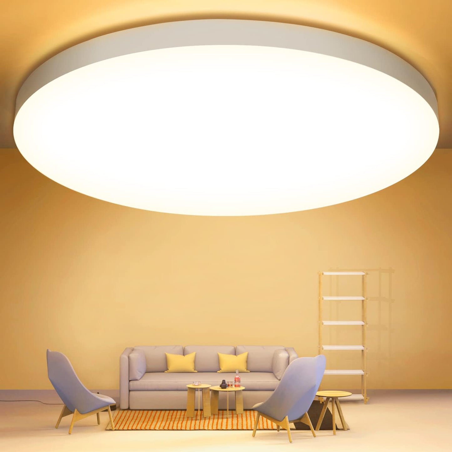 OUILA Plafón LED de Techo, 24W 2000LM 6500K, Lámpara de Techo IP44 Ø28cm, Plafones LED para Techo, Ideal para Dormitorio, Cocina, Pasillo, Baño y Sala