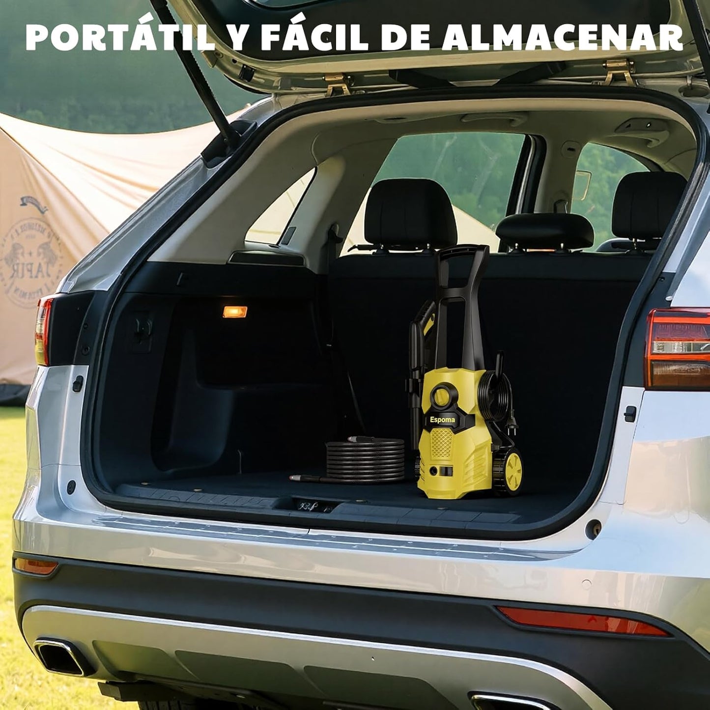 Hidrolimpiadora de Alta Presión 120 Bar – 380 L/h, Manguera 7 m, Bomba de Aluminio y Radio de Acción 12 m