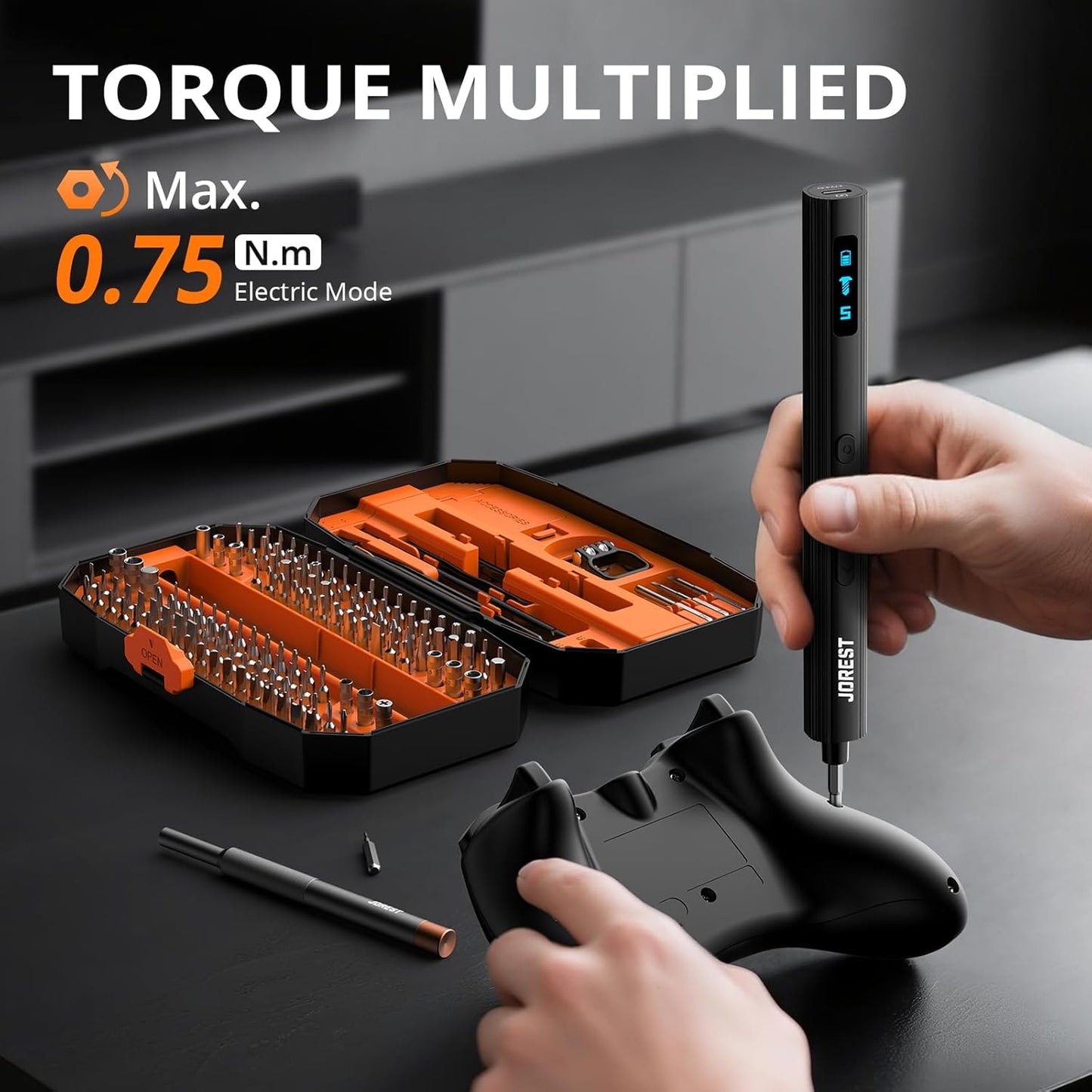 Kit de Destornillador de Precisión 155 en 1 – Mini Destornillador Eléctrico y Manual para Electrónica