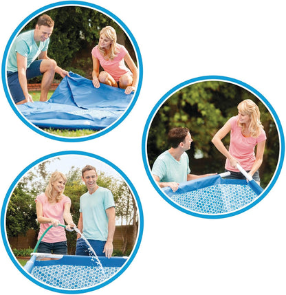 Piscina Desmontable Rectangular con Estructura Metálica – Set Completo para Jardín
