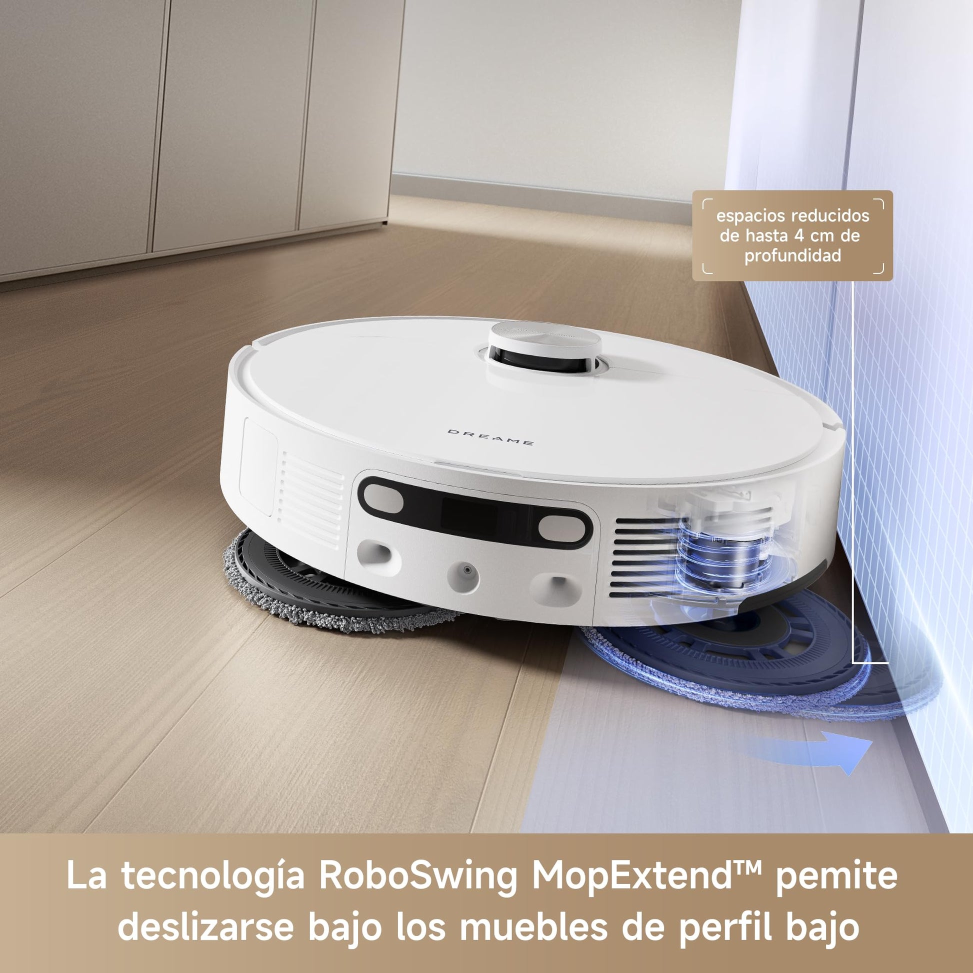 DREAME L10s Ultra Gen 2 Robot aspirador e fregona com RoboSwing MopExtend, 10000 Pa, modo para mascotas, estação base automática, 32 configurações de nível de água, limpieza de alfombras versátil