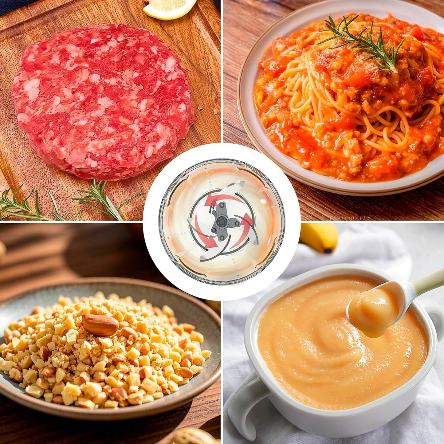 Picadora Manual de Alimentos Multifuncional – Cortador para Cebolla, Ajo y Verduras con Sistema de Tirador