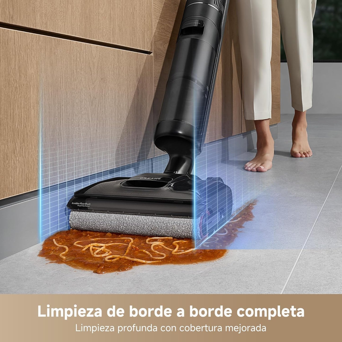 Aspirador en Seco y Húmedo Inteligente – 18.000 Pa, Limpieza 180°, Autolimpieza con Agua Caliente y 50 Min de Autonomía