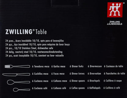 Juego de Cubiertos de Mesa 24 Piezas – Set Elegante de Acero Inoxidable para 6 Personas
